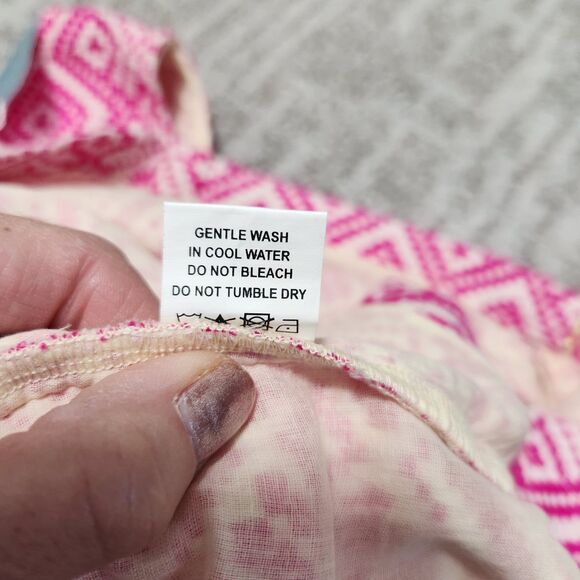 LALi girl's sleeveless shift tank pink gold white dress size 6 - Picture 4 of 10